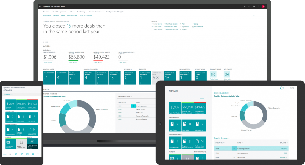 Business Intelligence mit Business Central Screenshot Look Feel