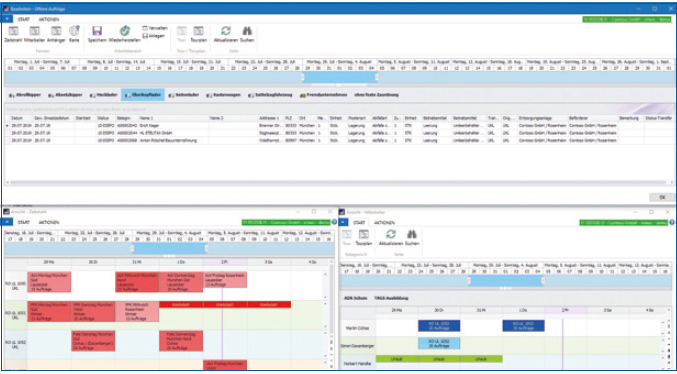 enwis Tourenplanung mit Drag and Drop als grafische Dispo